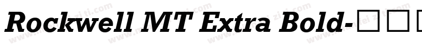 Rockwell MT Extra Bold字体转换